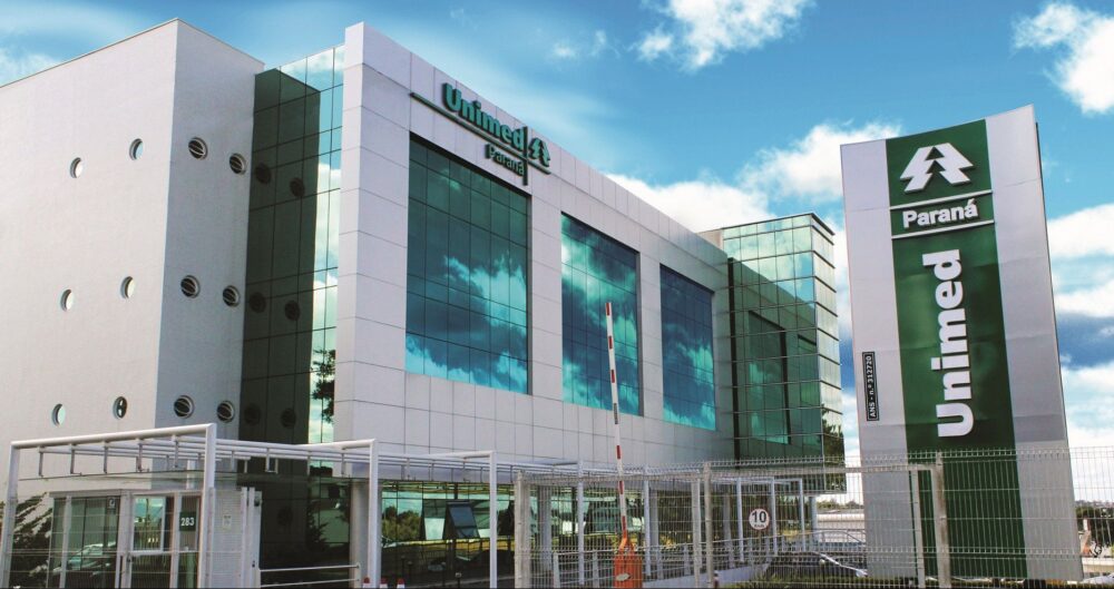 Fachada do centro de atendimento da Unimed Paraná.